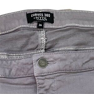 NYDJ Curves 360‎ Gray Color Jeans Size 26